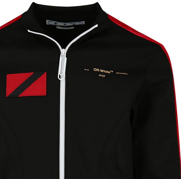 Off White x Theophilus London Logo Print Track Jacket Black