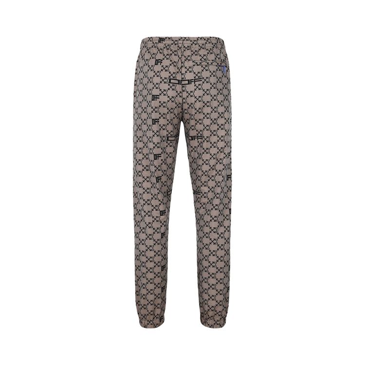 Off White Monogram Allover Track Pant Camel