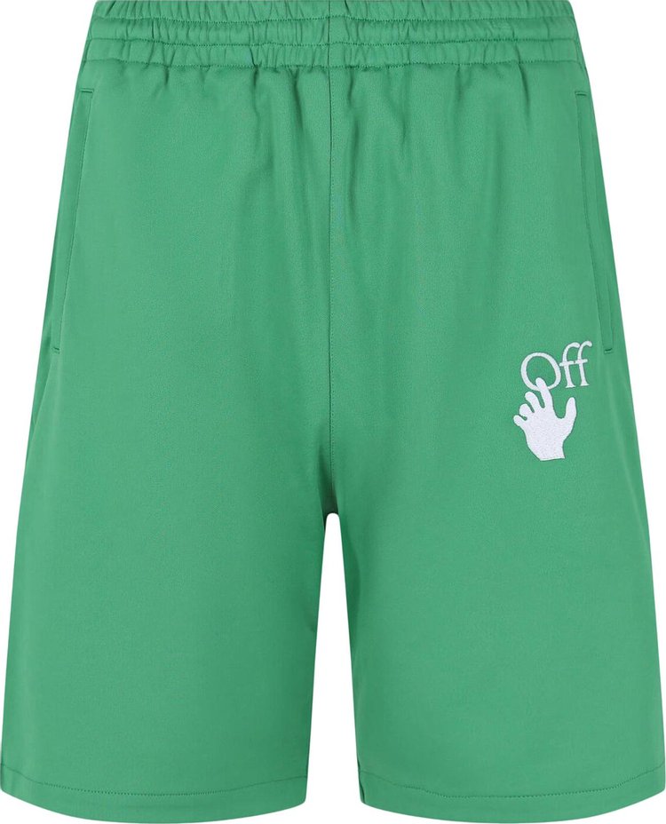Off-White Hands Off Skate Track Shorts 'Green'