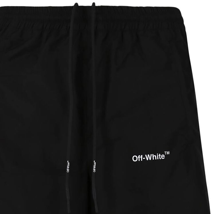 Off White Diag Outline Track Shorts Black