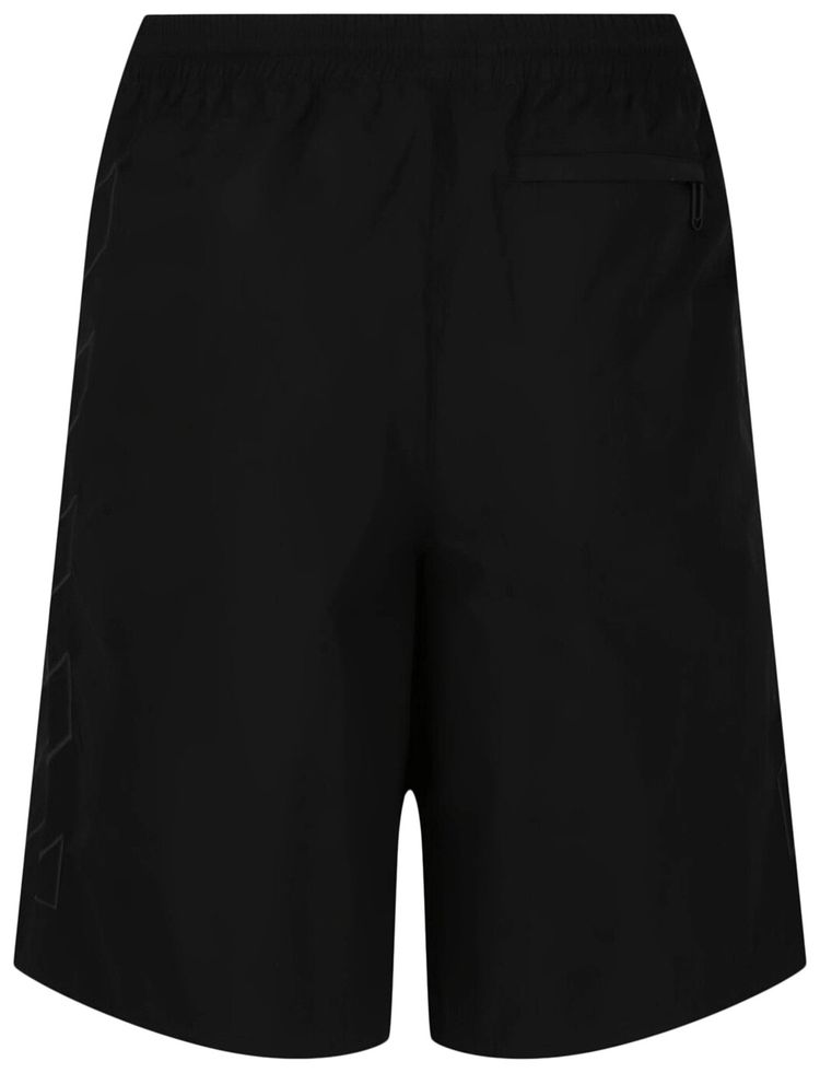 Off White Diag Outline Track Shorts Black