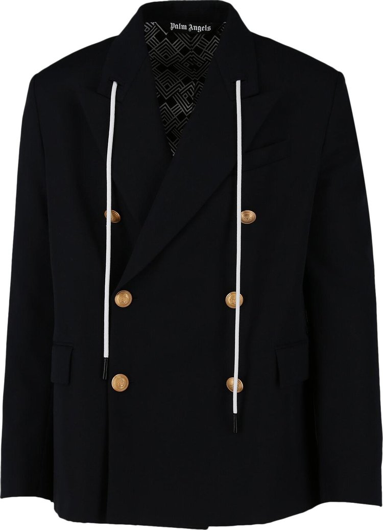 Palm Angels Cords Double Breasted Blazer 'Navy Blue'