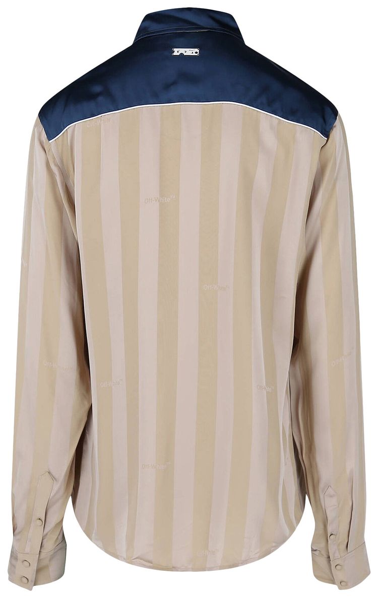 Off White x Louis Vuitton Striped Western Shirt Beige