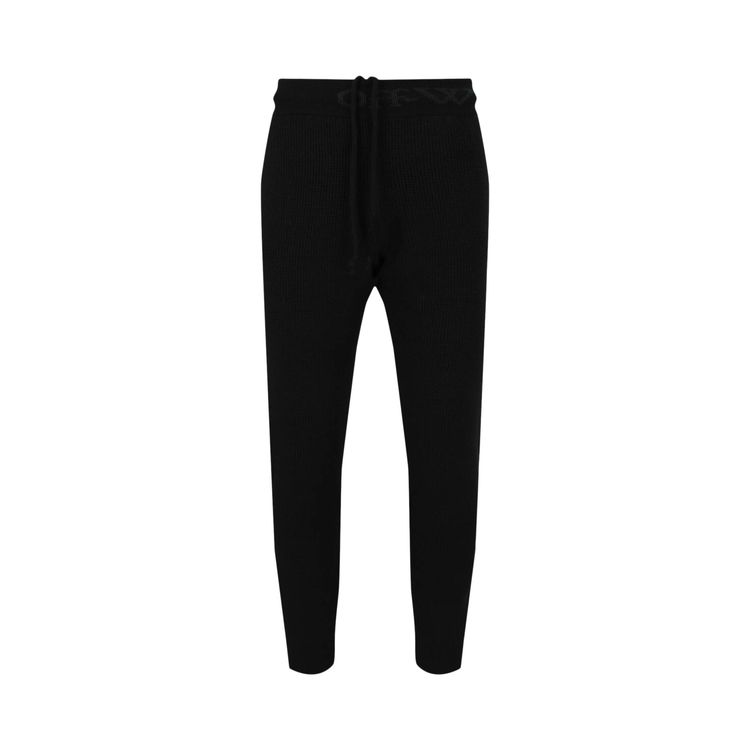 Off White Slouch Knit Pants Black