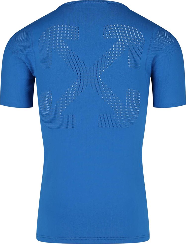 Off White Active Seamless Short Sleeve Tee Blue