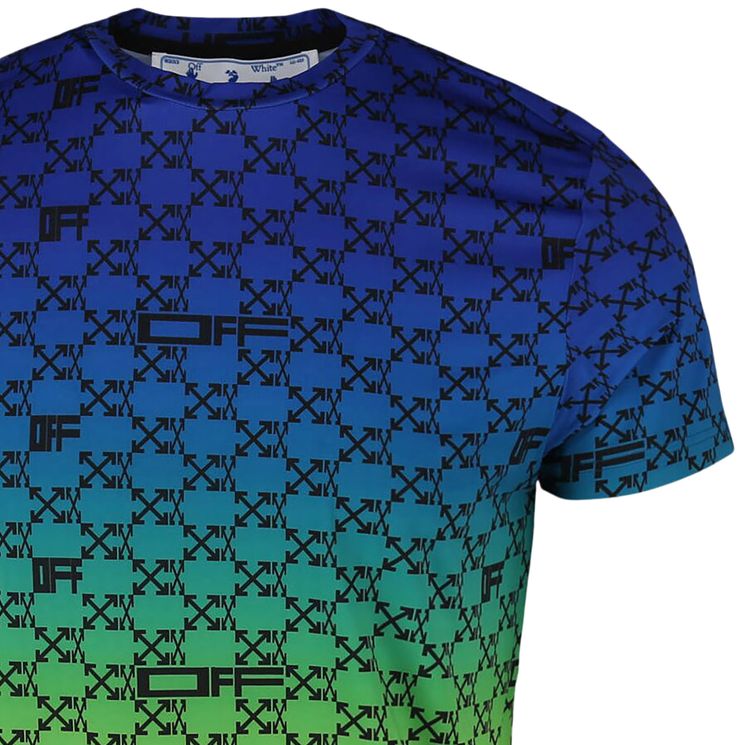 Off White Athletic Monogram Short Sleeve Tee Multicolor