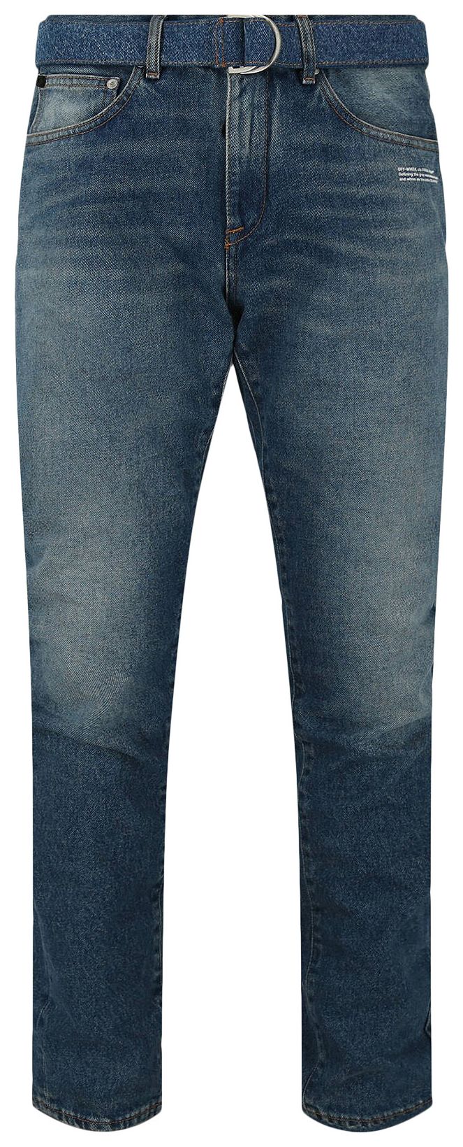 Off White Basic Slim Jeans BlueWhite