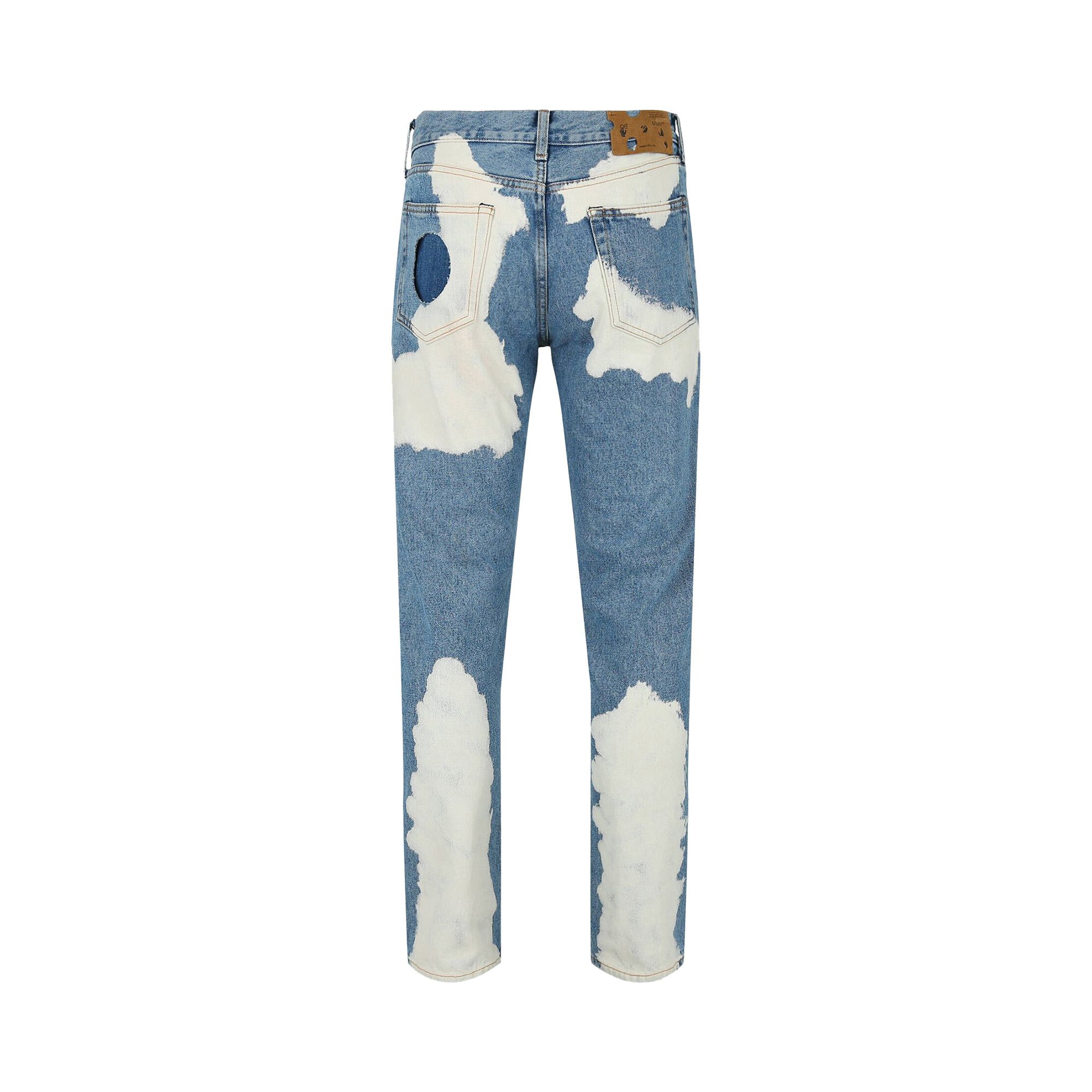 デニム・ジーパン Off-White OWYA06AC99DEN002 Jeans Meteor denim Off-White Meteor cut-out straight-leg Jeans | Blue | FARFETCH