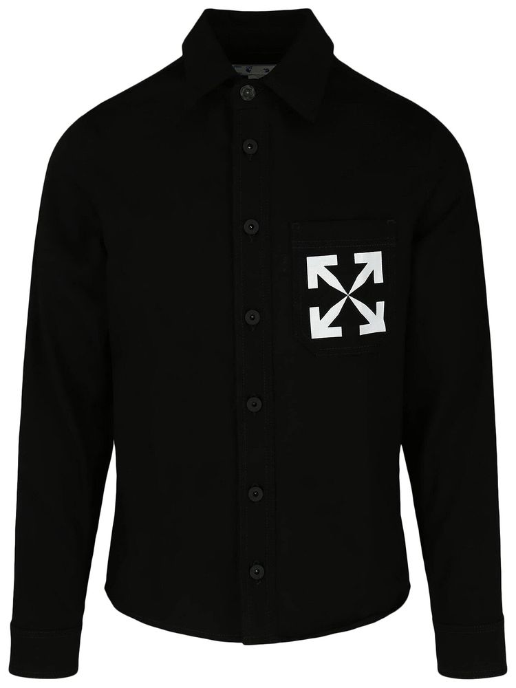 Off White Arrow Denim Shirt Black
