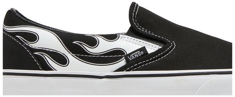 Vans Classic Slip On Flame   Black White