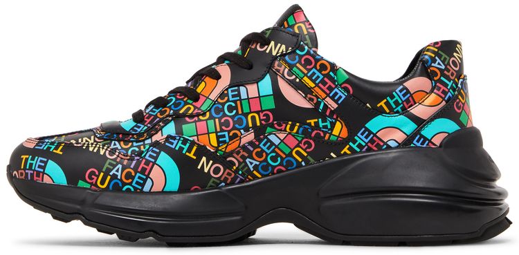The North Face x Gucci Rhyton Allover Logo   Black Multi Color