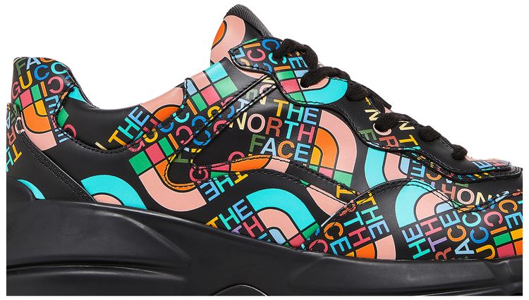 The North Face x Gucci Rhyton Allover Logo   Black Multi Color