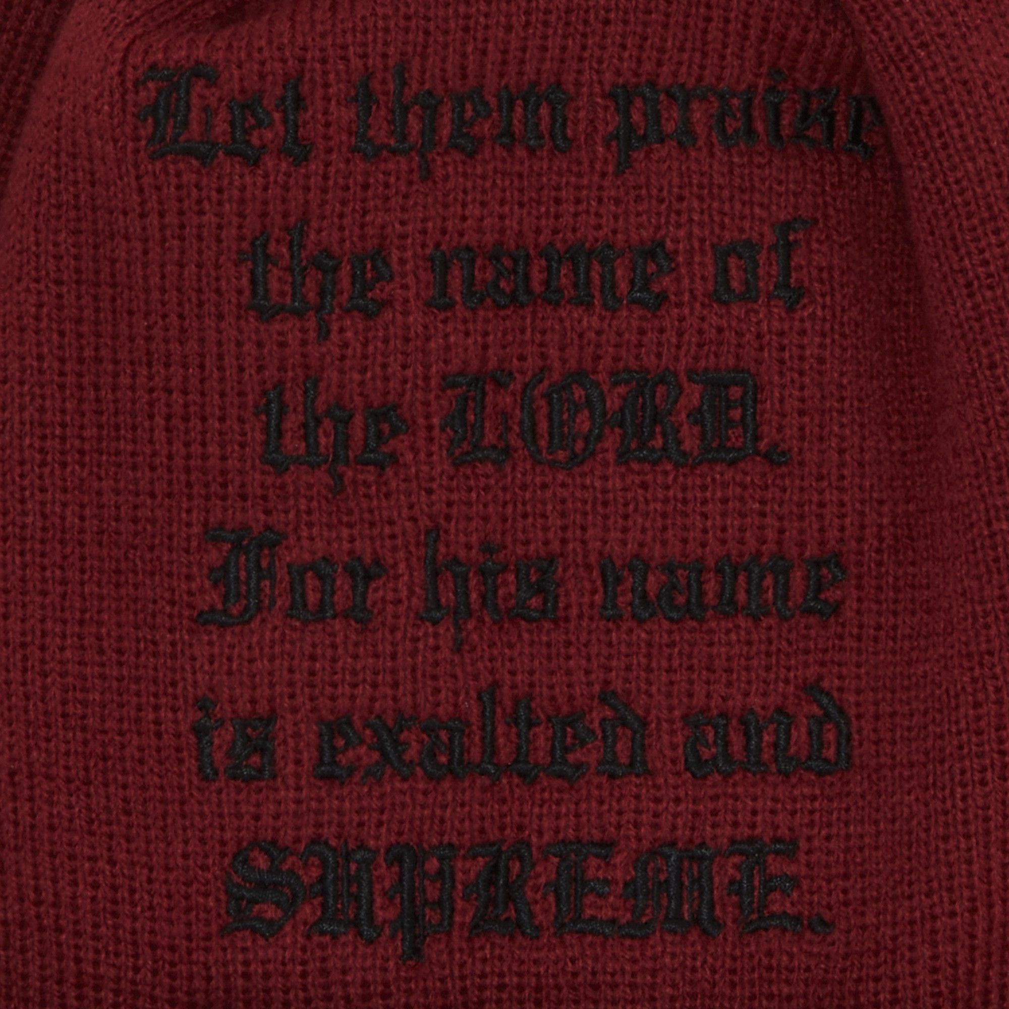 Supreme 23FW New Era® Psalm Beanie Buy Supreme x New Era Psalm Beanie 'Dark Red' - FW23BN41
