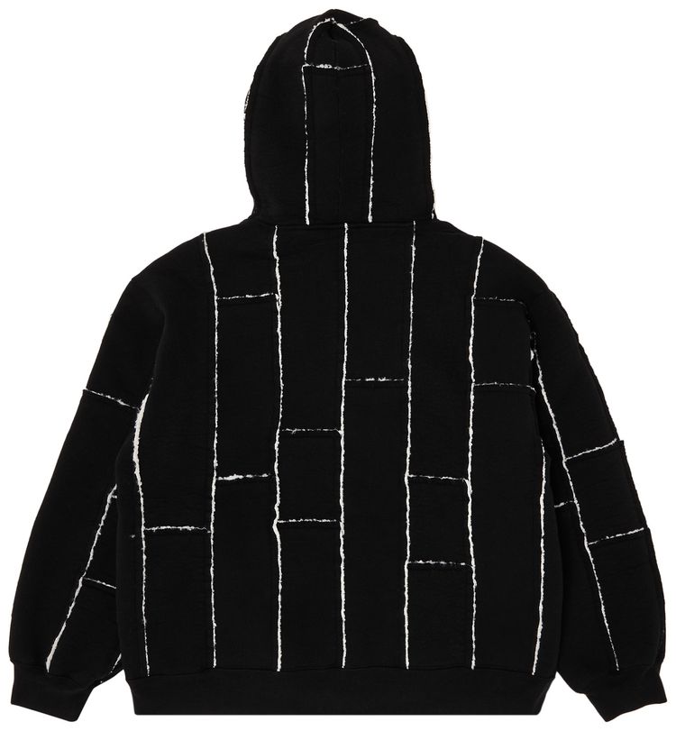 Supreme Faux Shearling Zip Up Hooded Sweatshirt Black