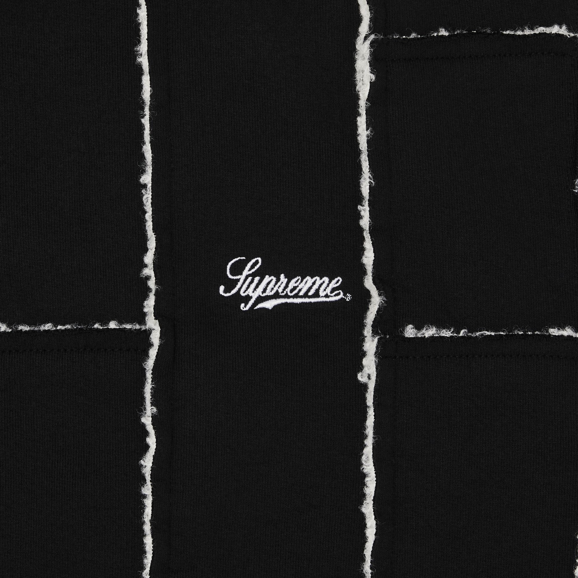 Buy Supreme Faux Shearling Zip Up Hooded Sweatshirt 'Black Buy Supreme Faux Shearling Zip Up Hooded Sweatshirt 'Black