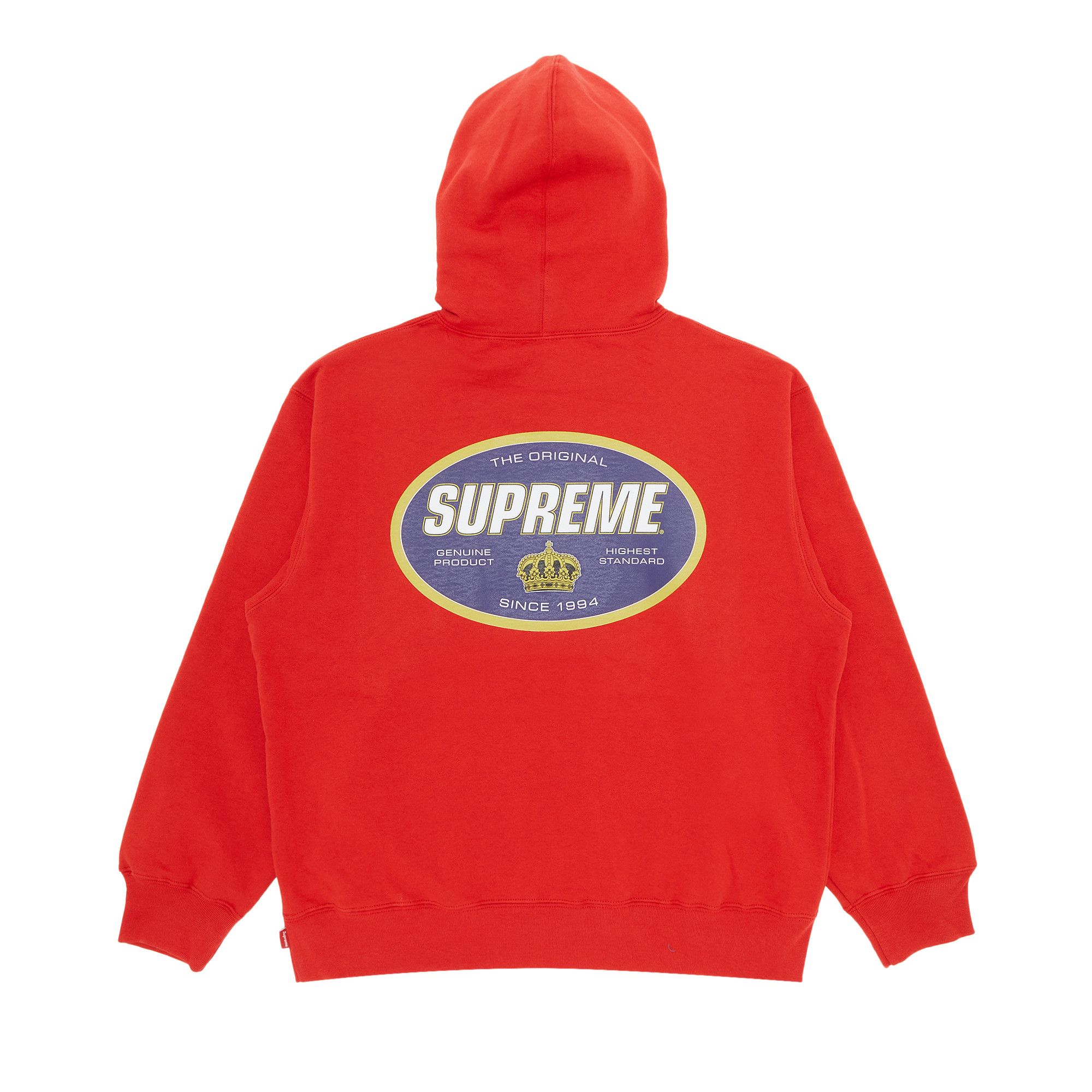 Size m Supreme Crown Hooded Sweatshirt Burnt Red
