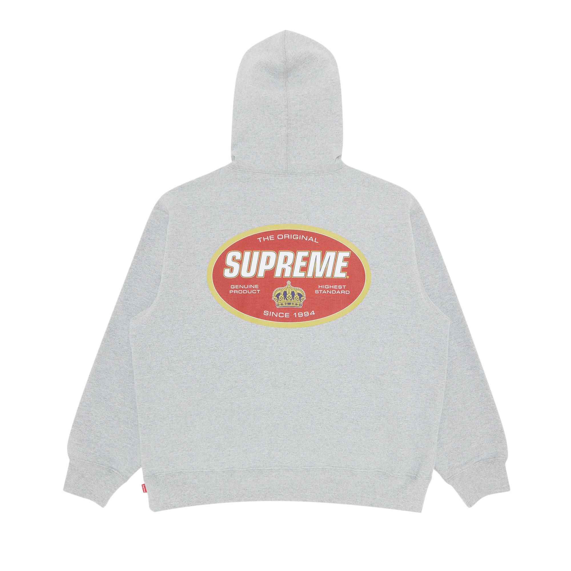 Buy Supreme Crown Hooded Sweatshirt Heather Grey FW23SW116 HEATHER GREY GOAT CA
