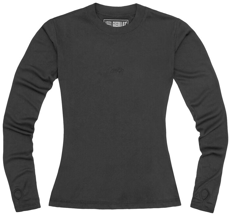 Corteiz Mesh Long Sleeve Triple Black