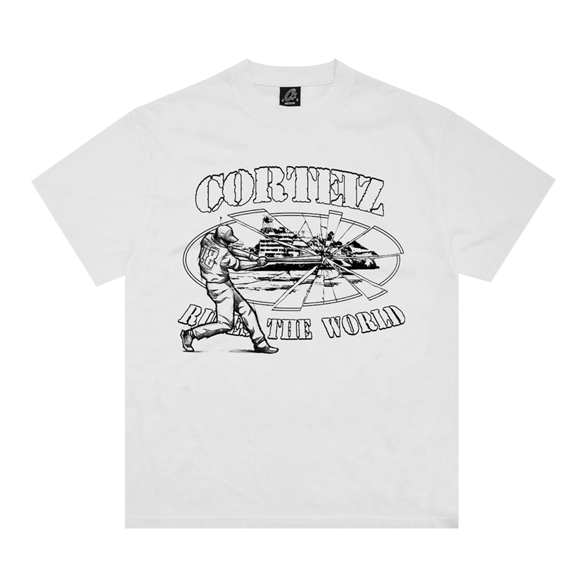 Buy Corteiz Baseball Alcatraz Tee 'White' - 7892 1FW230103BAT WHIT