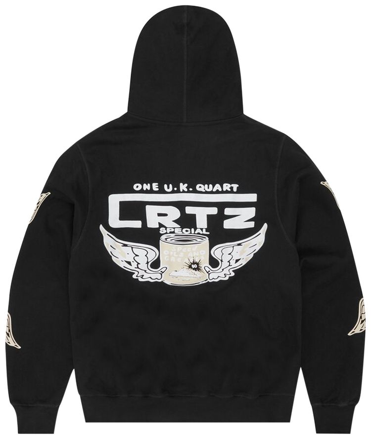 Corteiz Gasolina Double Zip Hoodie Black