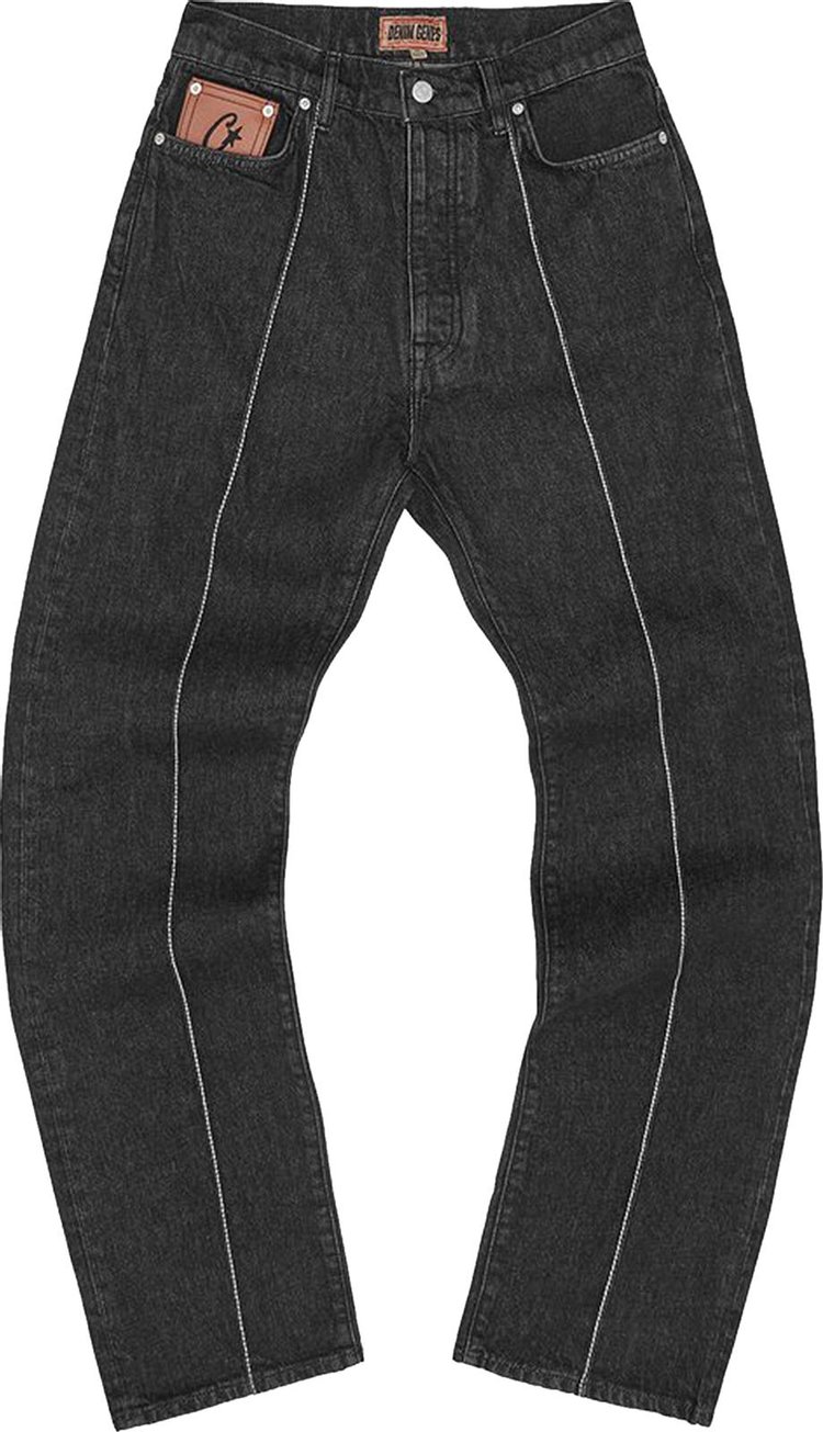 Corteiz C-Star Stitch-Down Jeans 'Triple Black'