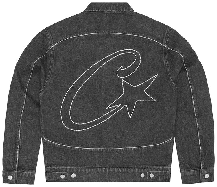 Corteiz C Star Stitch Down Denim Jacket Black