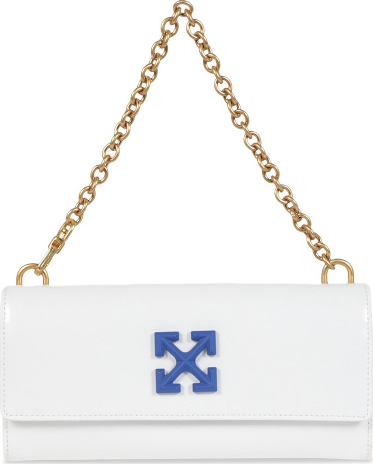 Off White Jitney Chain Wallet White