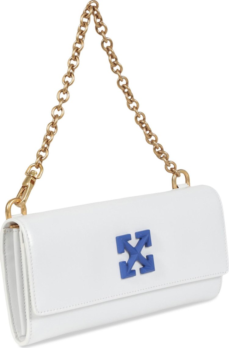 Off White Jitney Chain Wallet White