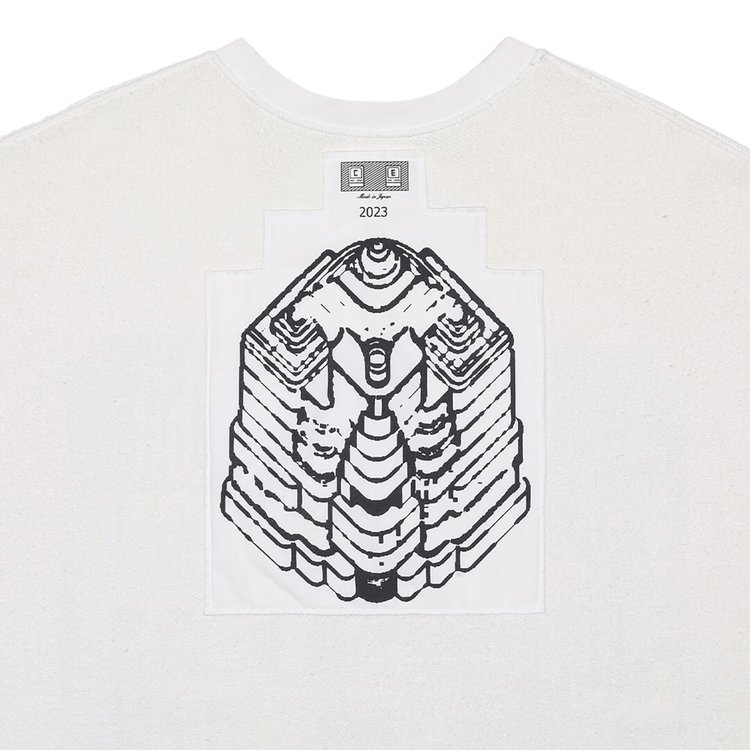 Cav Empt Washed MD Nothing Crewneck Sweatshirt White