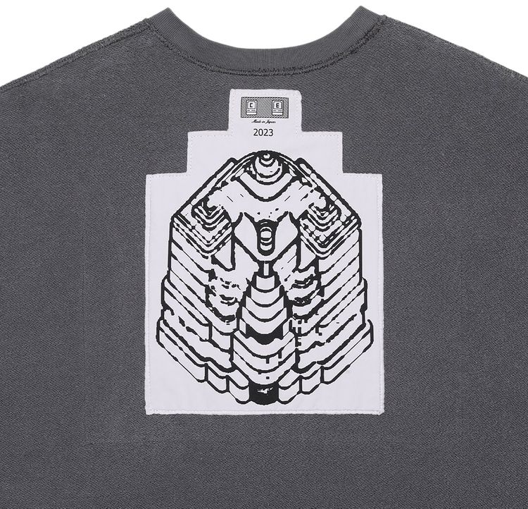 Cav Empt Washed After Effect Crewneck Sweatshirt Charcoal