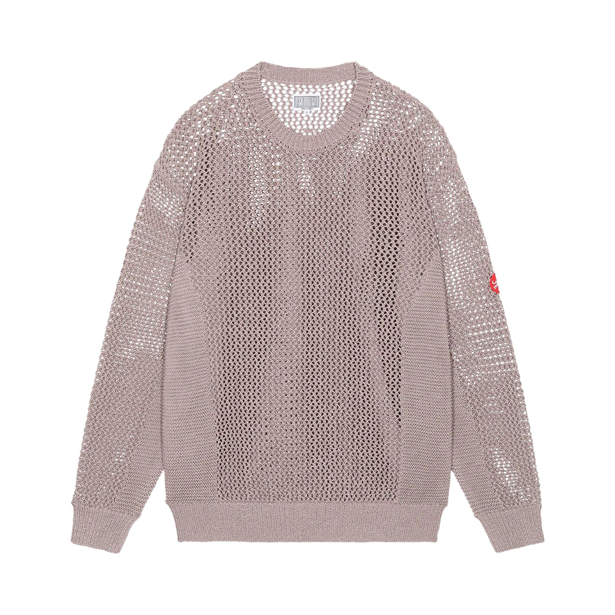 トップス C.E cavempt SIDE RIB LOOSE NET KNIT Buy Cav Empt Side Rib Loose Net Knit Sweater 'Beige' - CES24KN01