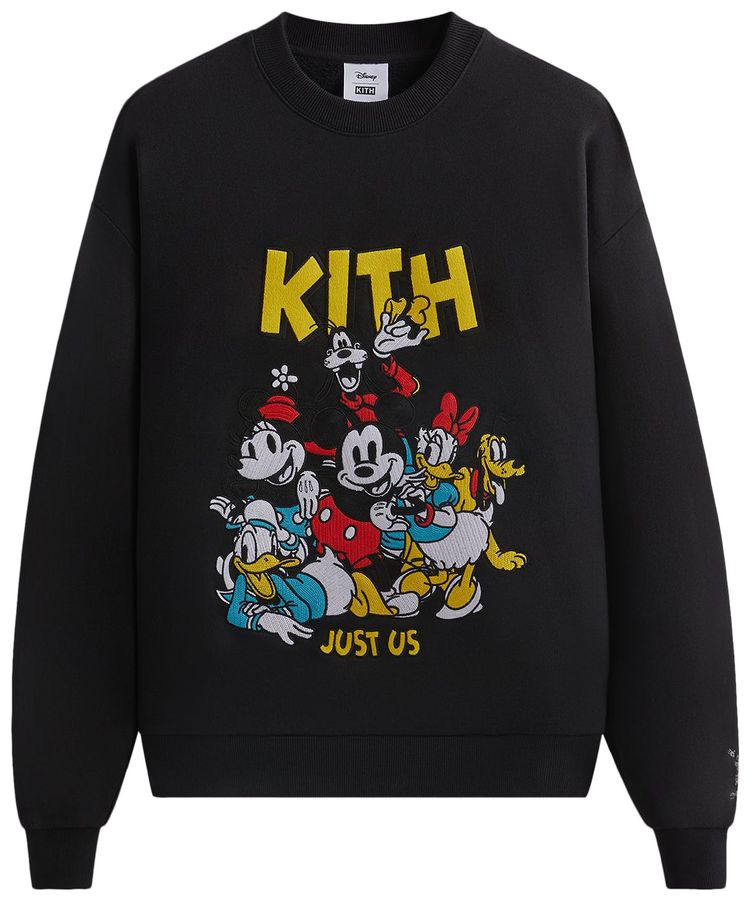 Kith For Mickey  Friends Forever Vintage Crewneck Black