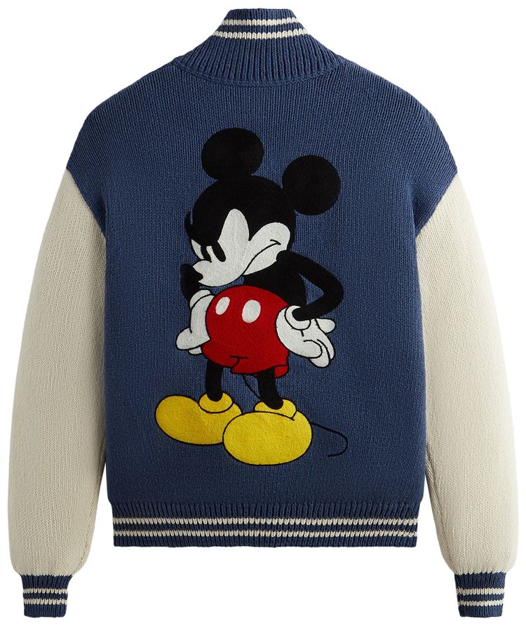 Kith For Mickey  Friends Wyona Full Zip Sweater Heather Indigo