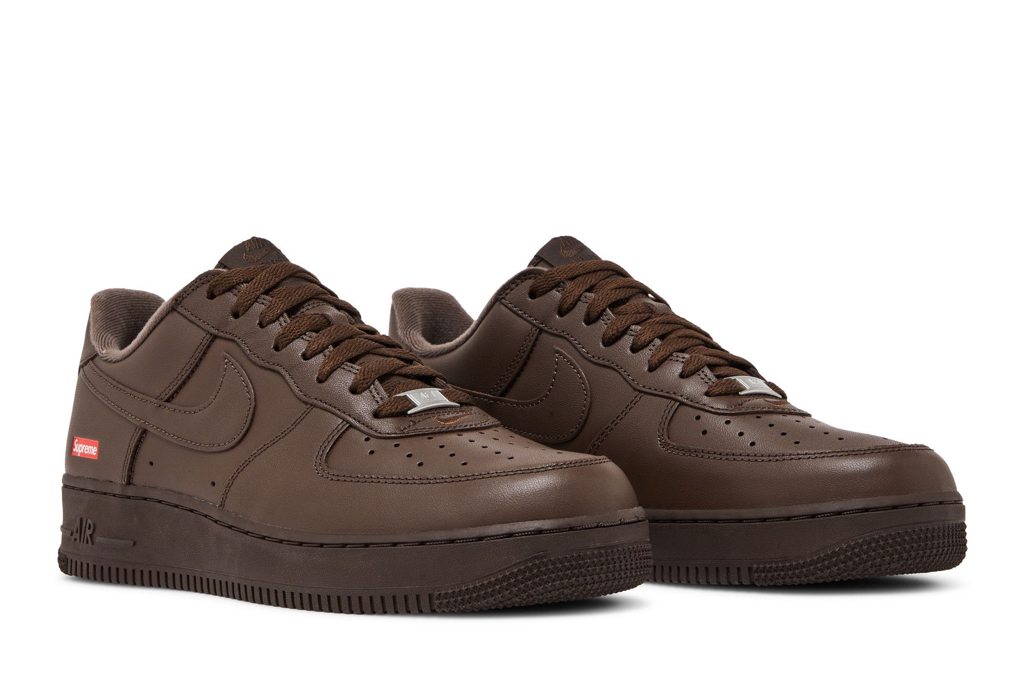 Size 10.0 Supreme x Air Force 1 Low 'Box Logo - Baroque Brown'