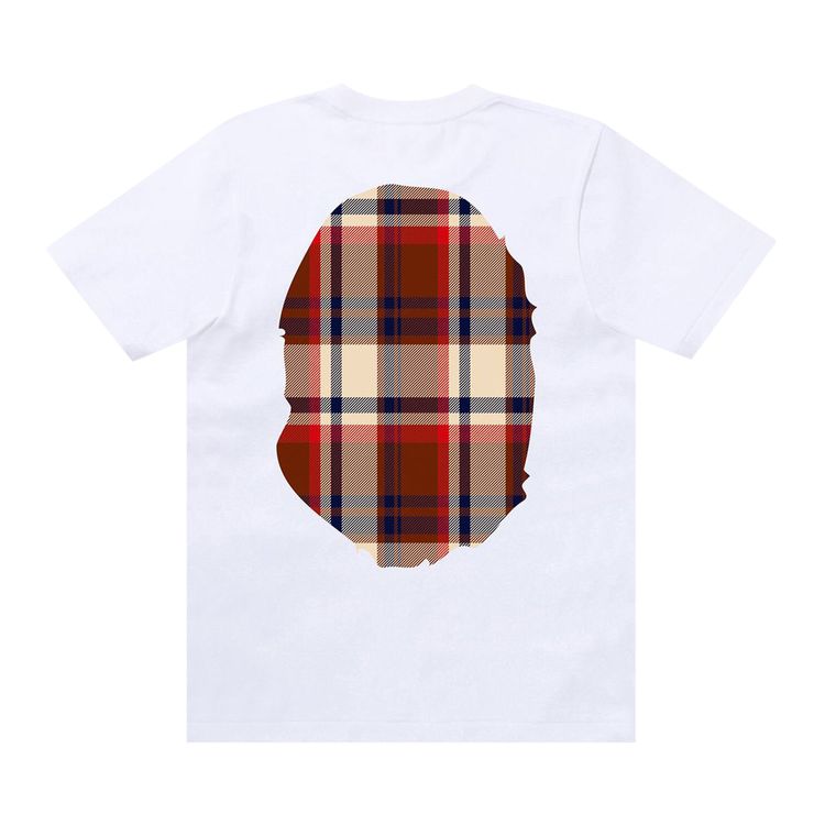 BAPE Check Big Ape Head Tee White