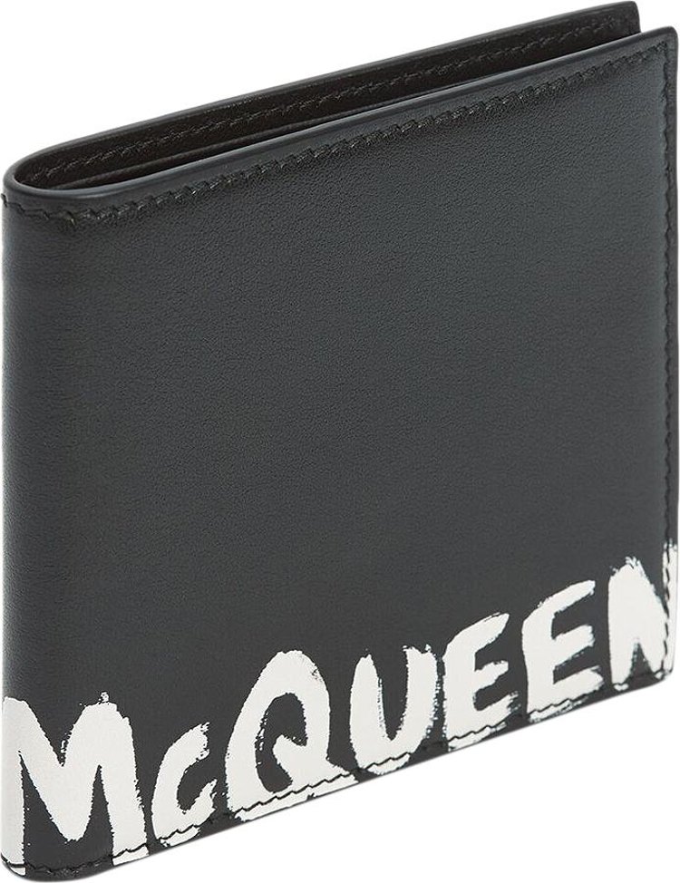 Alexander McQueen Graffiti Billfold Wallet BlackWhite