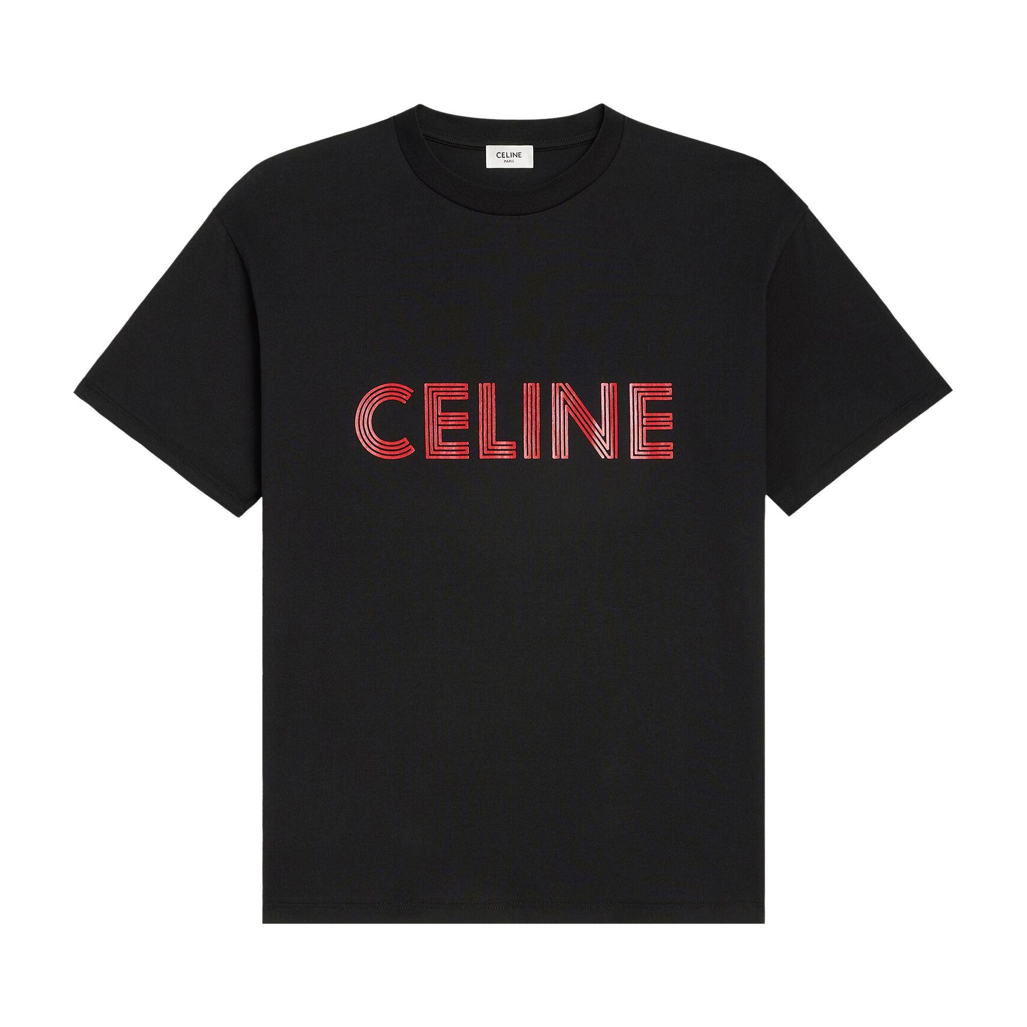 Buy CELINE Loose T-Shirt 'Black/Red' - 2X51I671Q 38BR | GOAT