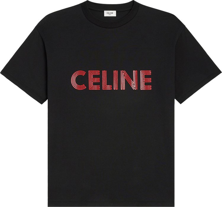 CELINE Loose T-Shirt 'Black/Red'