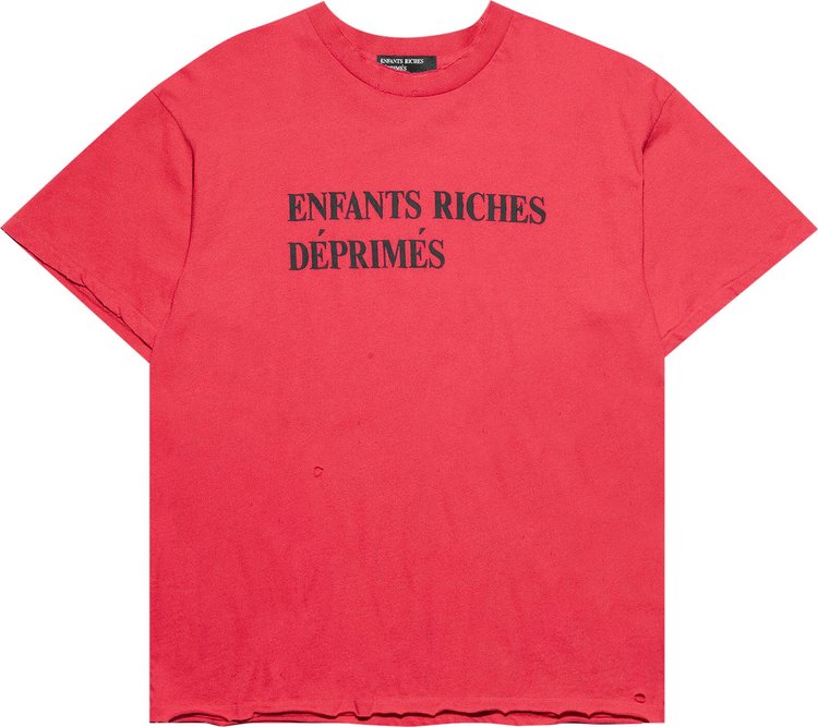 Enfants Riches Déprimés Classic Logo T-Shirt 'Faded Scarlet/Black'