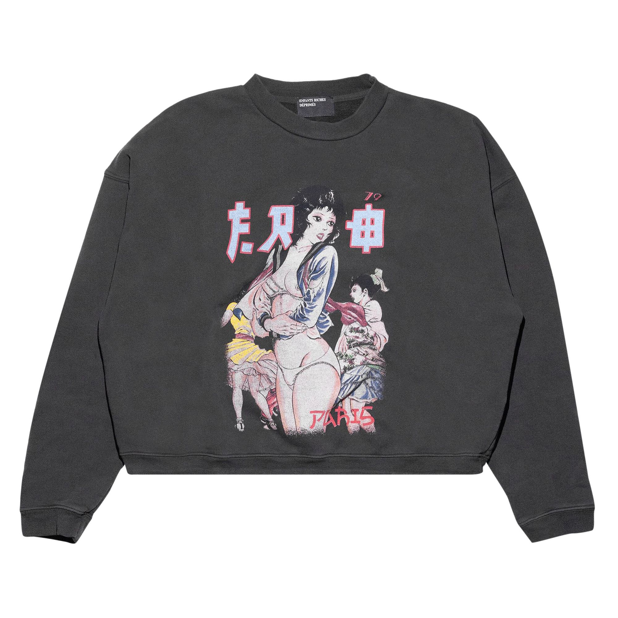 Buy Enfants Riches Déprimés Bad School Girl Crewneck Sweatshirt 'Faded  Black/Multicolor' - 020 415 FADE | GOAT