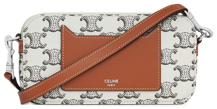 CELINE Triomphe Clutches TanEcru