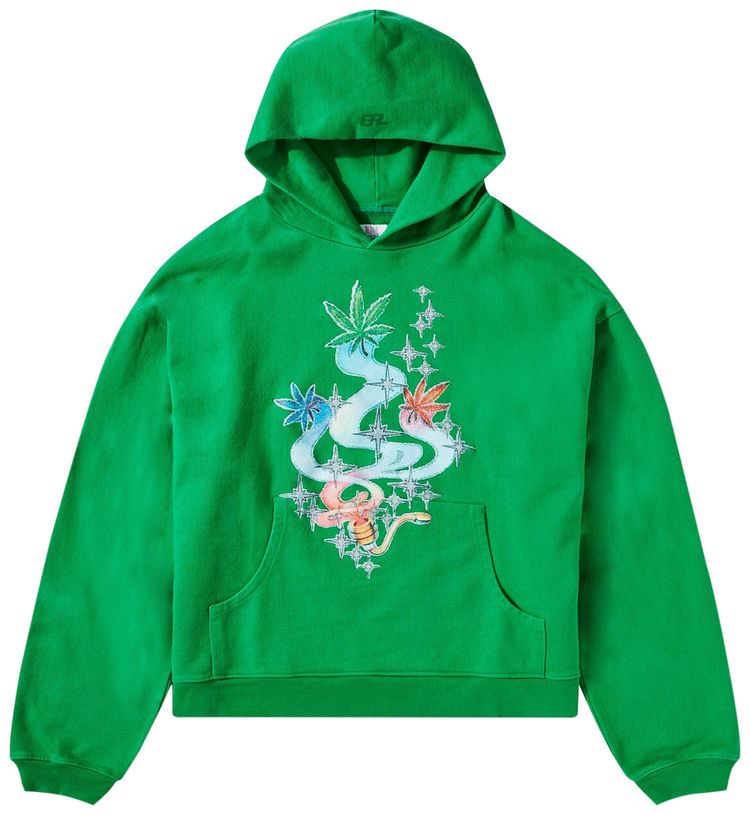 ERL Printed Hoodie Green
