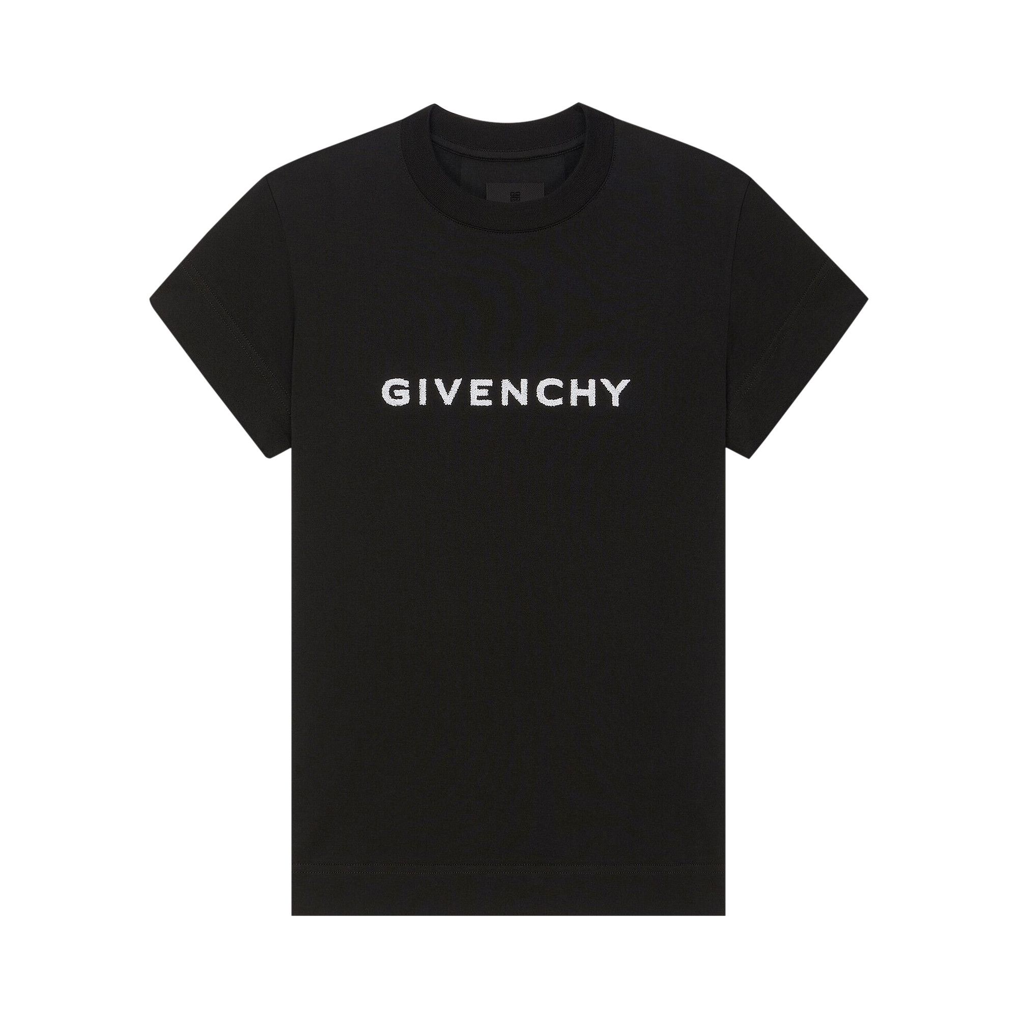 Tシャツ・カットソー GIVENCHY Women Tops BW707Y3Z85 001 BLACK Buy Givenchy Fitted Short-Sleeve T-Shirt 'Black