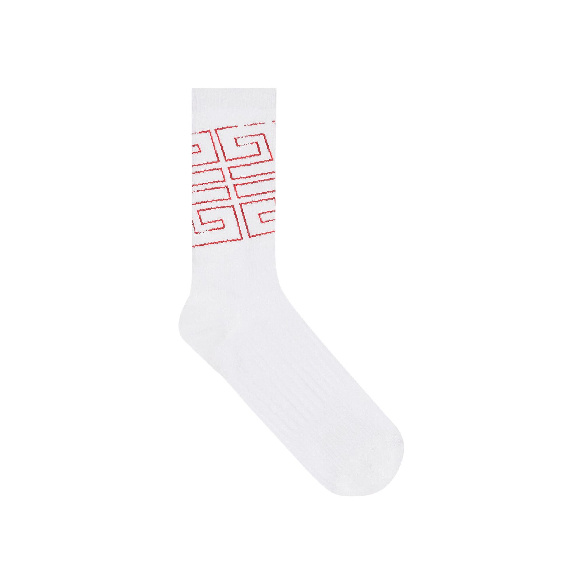 Buy Givenchy Socks White Red BMB0474YHK 112 GOAT