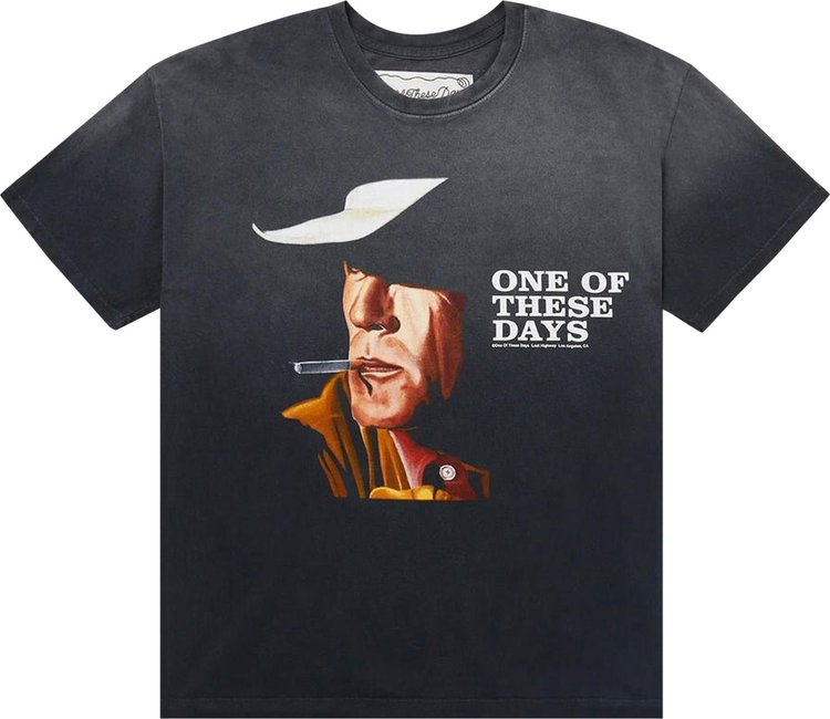 One Of These Days Just For A Visit Tee Black