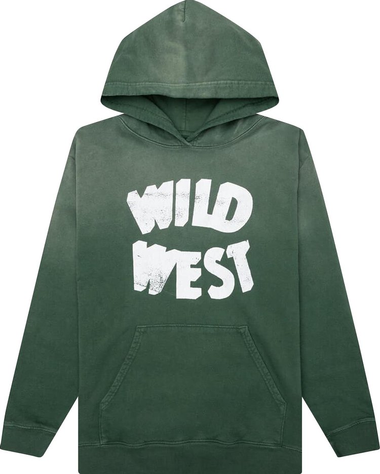 One Of These Days Wild West Hooded Sweatshirt 'Olive Green'