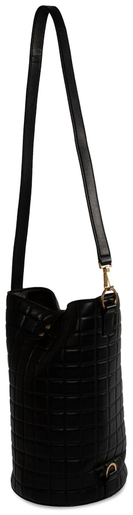 Saint Laurent Cecile Leather Shoulder Bag Black
