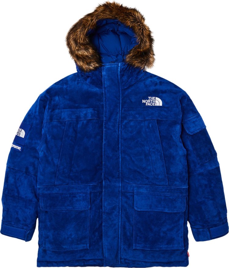 Supreme x The North Face Suede 600-Fill Down Parka 'Blue'