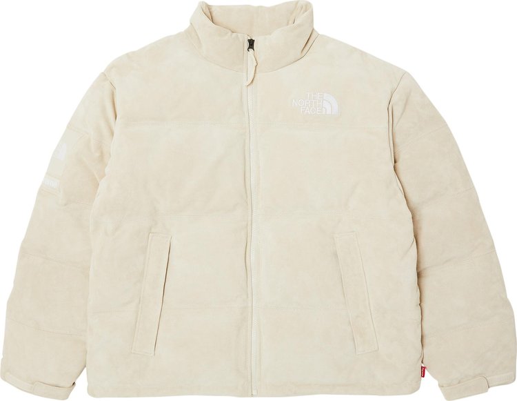 Supreme x The North Face Suede Nuptse Jacket Stone