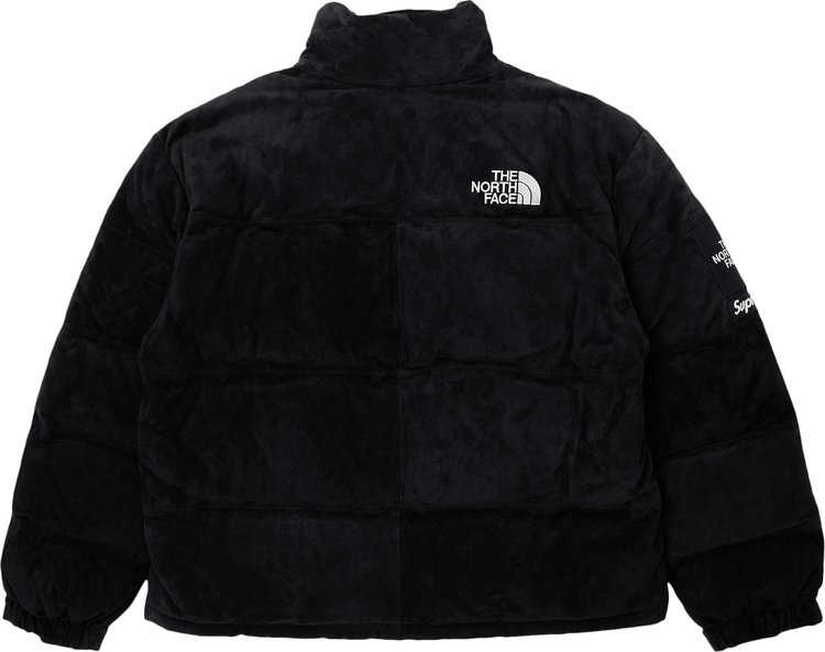 Supreme x The North Face Suede Nuptse Jacket Black